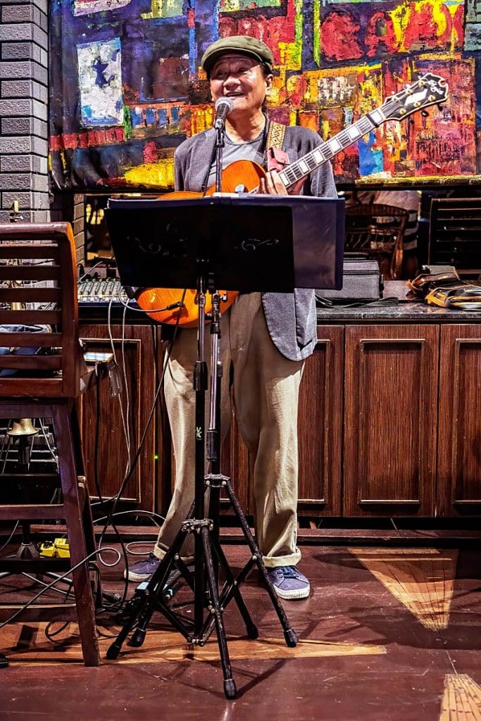 Live performance at the restaurant in Bangkok