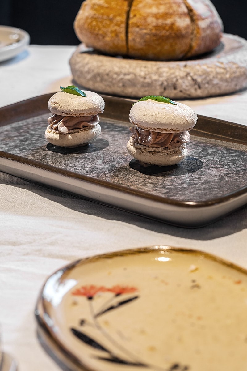 Macaron with pate filling