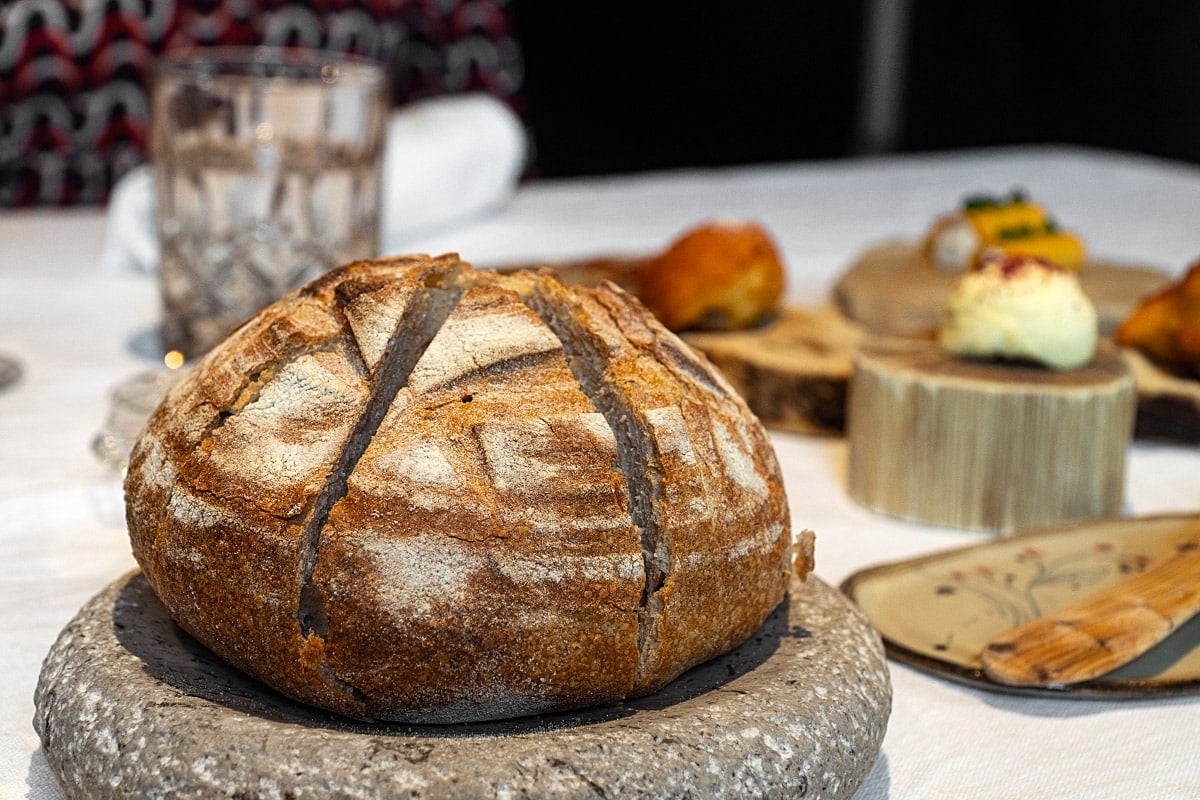 Loaf of bread in restaurant